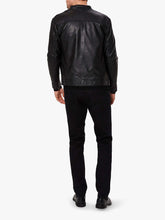 Load image into Gallery viewer, Black Leather Jacket - Shearling leather