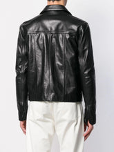 Load image into Gallery viewer, Black Leather Jacket - Shearling leather