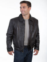 Load image into Gallery viewer, Black Leather Jacket - Shearling leather