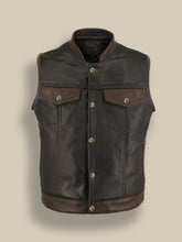 Load image into Gallery viewer, Brown Leather Jacket - Shearling leather