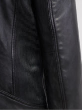 Load image into Gallery viewer, Black Leather Jacket - Shearling leather
