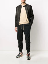Load image into Gallery viewer, Black Leather Jacket - Shearling leather