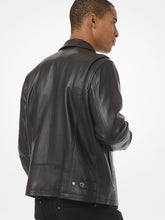 Load image into Gallery viewer, Black Leather Jacket - Shearling leather