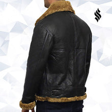 Load image into Gallery viewer, Men's Aviator B3 World War2 Real Shearling Sheepskin Flying Jacket - Shearling leather