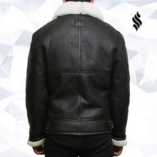 Load image into Gallery viewer, Men's Aviator RAF B3 shearling sheepskin Flying Bomber jacket - Shearling leather