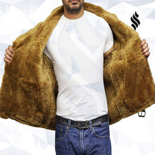 Load image into Gallery viewer, Men's Aviator Real Shearling Sheepskin Leather Bomber Flying Jacket - Shearling leather
