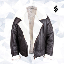 Load image into Gallery viewer, Men's B3 Aviator Shearling Sheepskin Leather Flying Jacket - Shearling leather