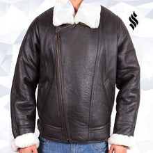 Load image into Gallery viewer, Men's B3 Aviator Shearling Sheepskin Leather Flying Jacket - Shearling leather