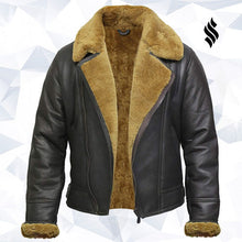 Load image into Gallery viewer, Men's Leather Shearling Sheepskin Jacket - Shearling leather