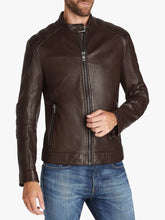 Load image into Gallery viewer, Brown Leather Jakcet - Shearling leather