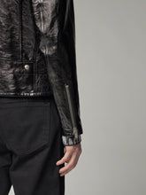 Load image into Gallery viewer, Black Leather Jacket - Shearling leather