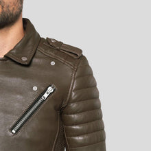 Load image into Gallery viewer, Carl Brown Motorcycle Leather Jacket - Shearling leather