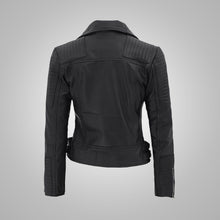 Load image into Gallery viewer, Nikki Roumel Black Leather Biker Jacket