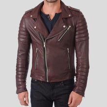 Load image into Gallery viewer, Cyro Brown Quilted Leather Jacket - Shearling leather