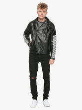 Load image into Gallery viewer, Black Leather Jacket - Shearling leather