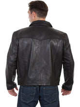 Load image into Gallery viewer, Black Leather Jacket - Shearling leather