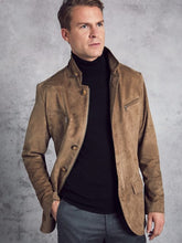 Load image into Gallery viewer, Brown Leather Jacket - Shearling leather