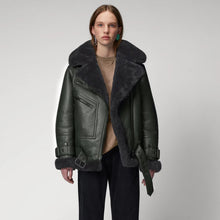 Load image into Gallery viewer, shearling aviator sheepskin jacket