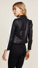 Load image into Gallery viewer, Michel Black Racer Leather Jackets - Shearling leather