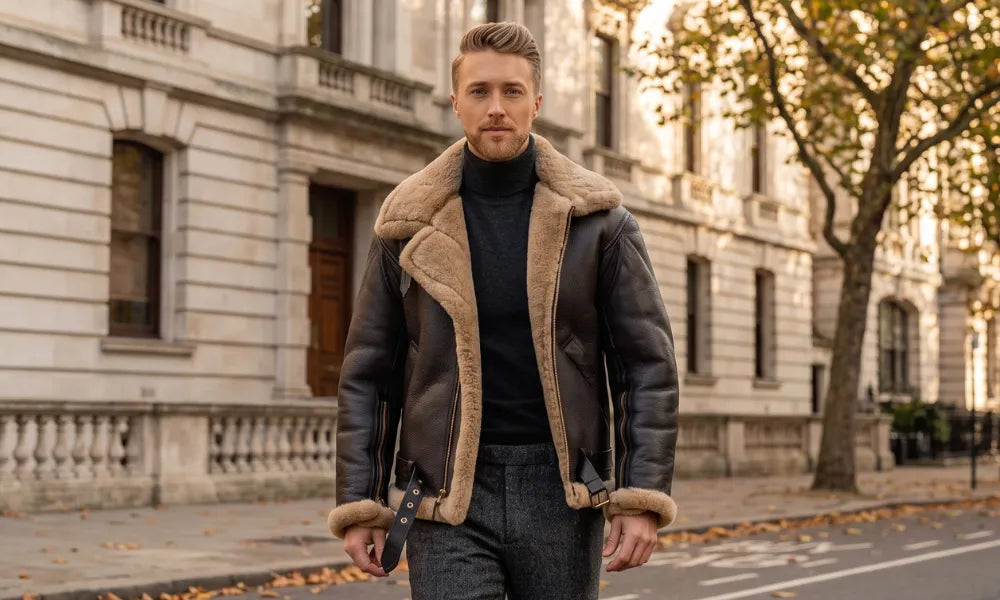 How to Choose the Right Shearling Leather Jacket for Your Body Type