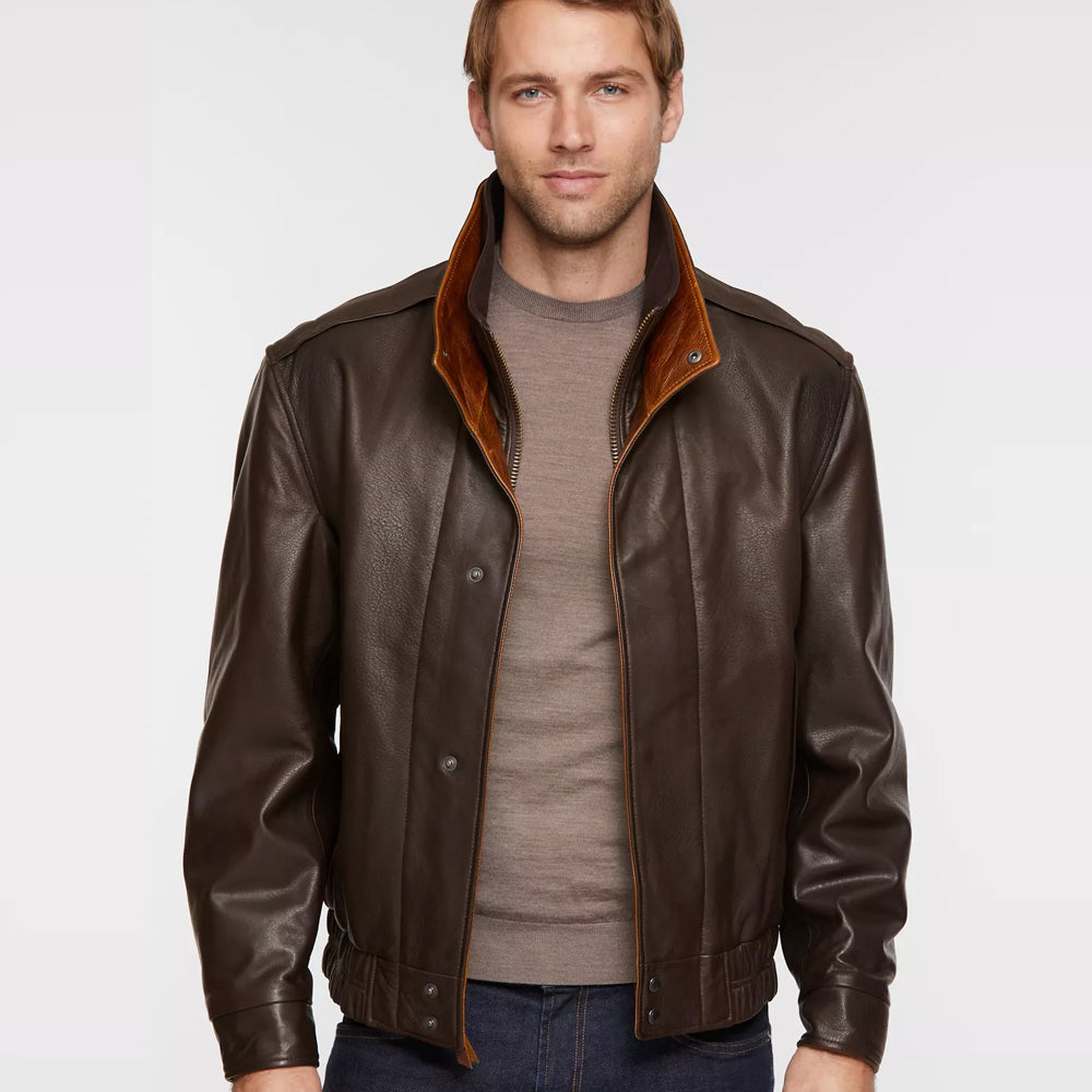 How should a leather bomber jacket fit?