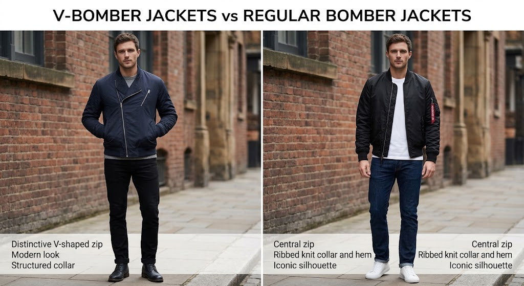 Why V-Bomber Jackets Cut Is Different From Regular Bombers