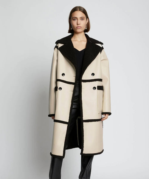 What is the difference between leather trench coat and shearling coat?