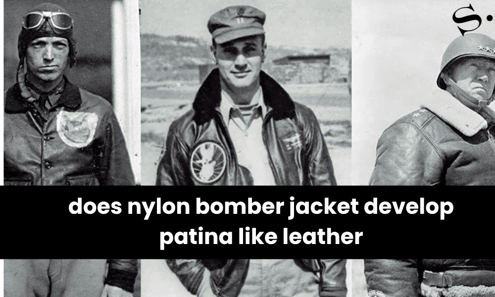 nylon bomber jacket develop patina like leather