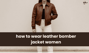 how to wear leather bomber jacket women
