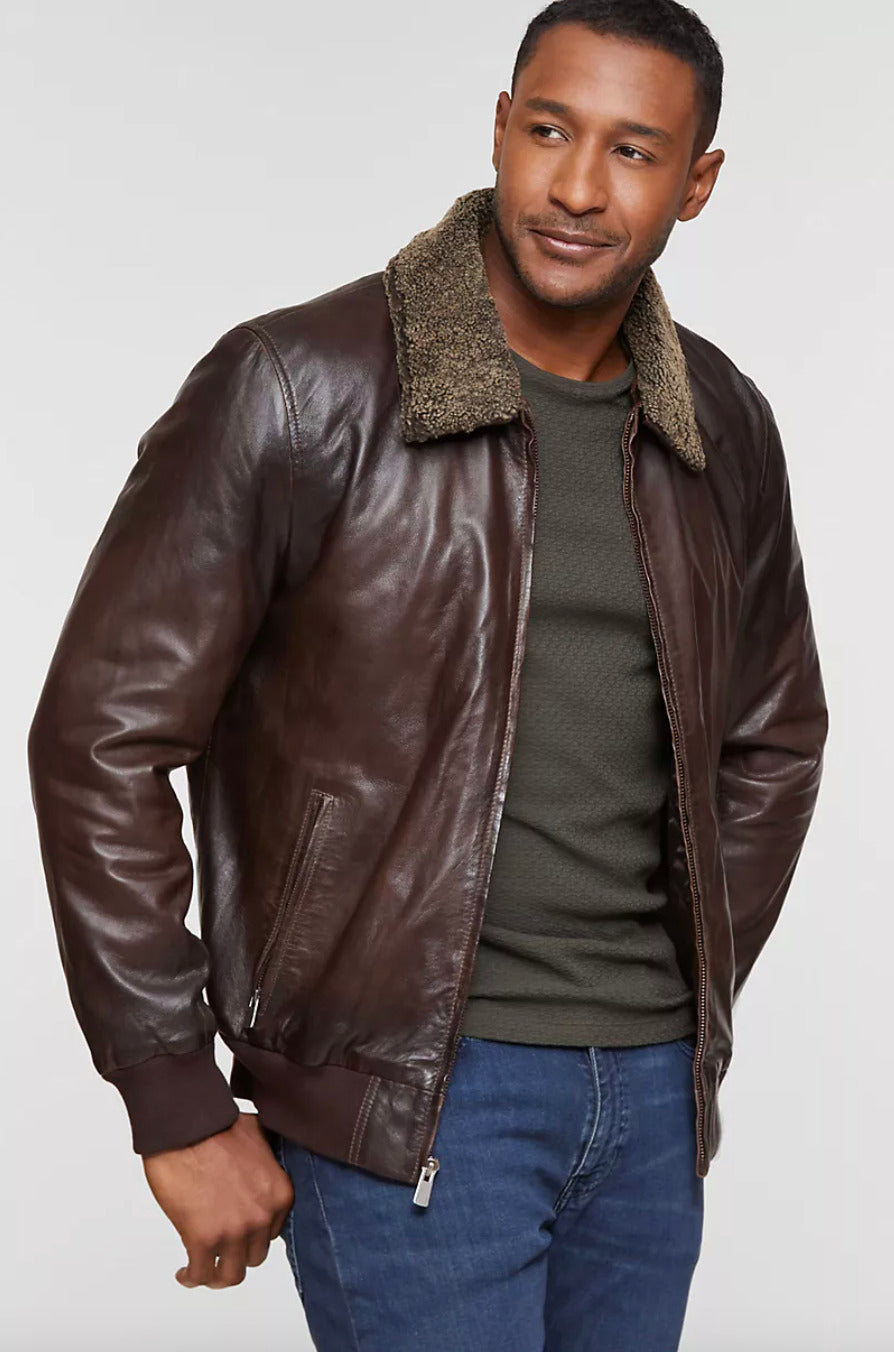 Mens Leather Bomber Jacket & Aviator Jackets