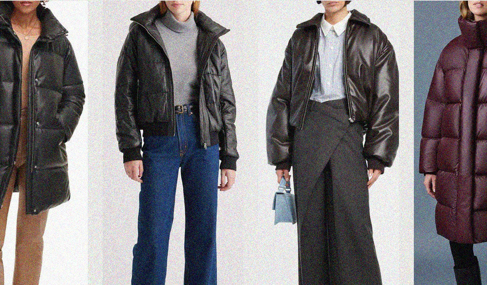 leather puffer jackets