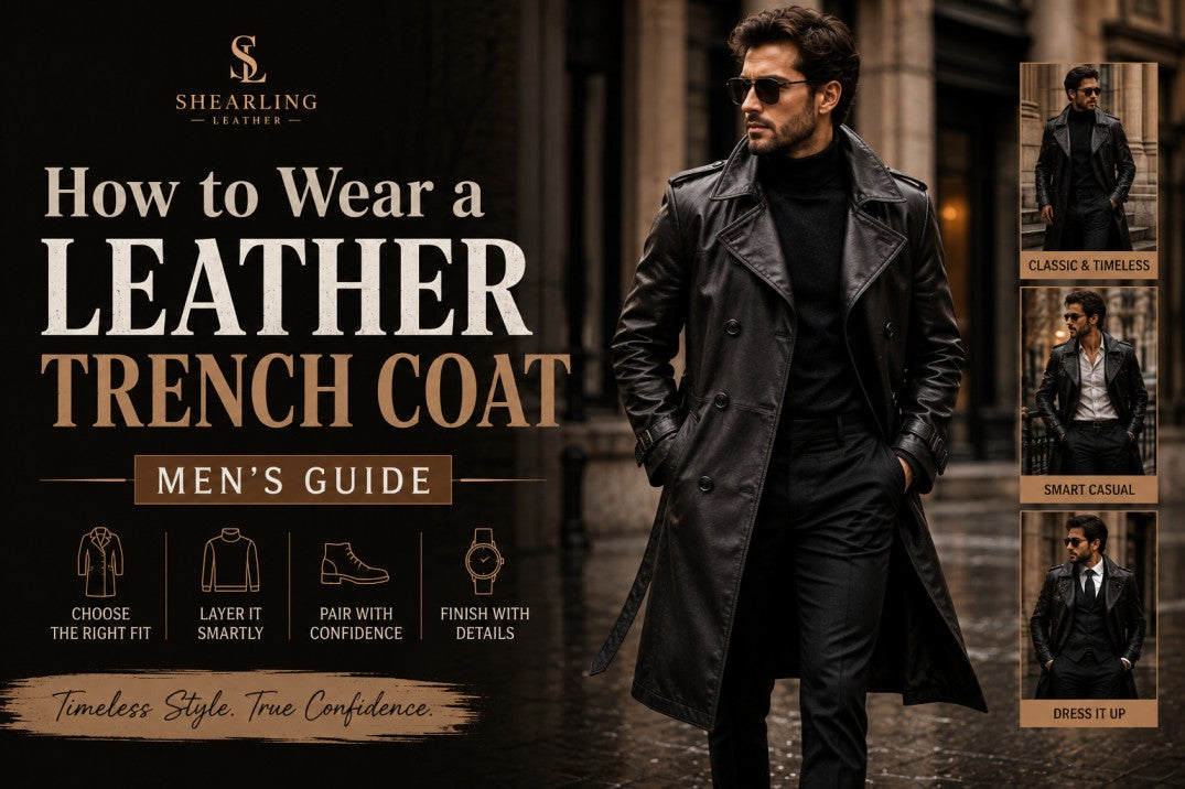 leather trench coat mens