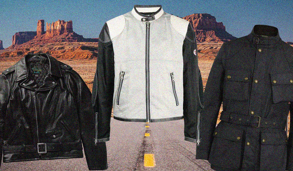 Leather motorcycle jacket