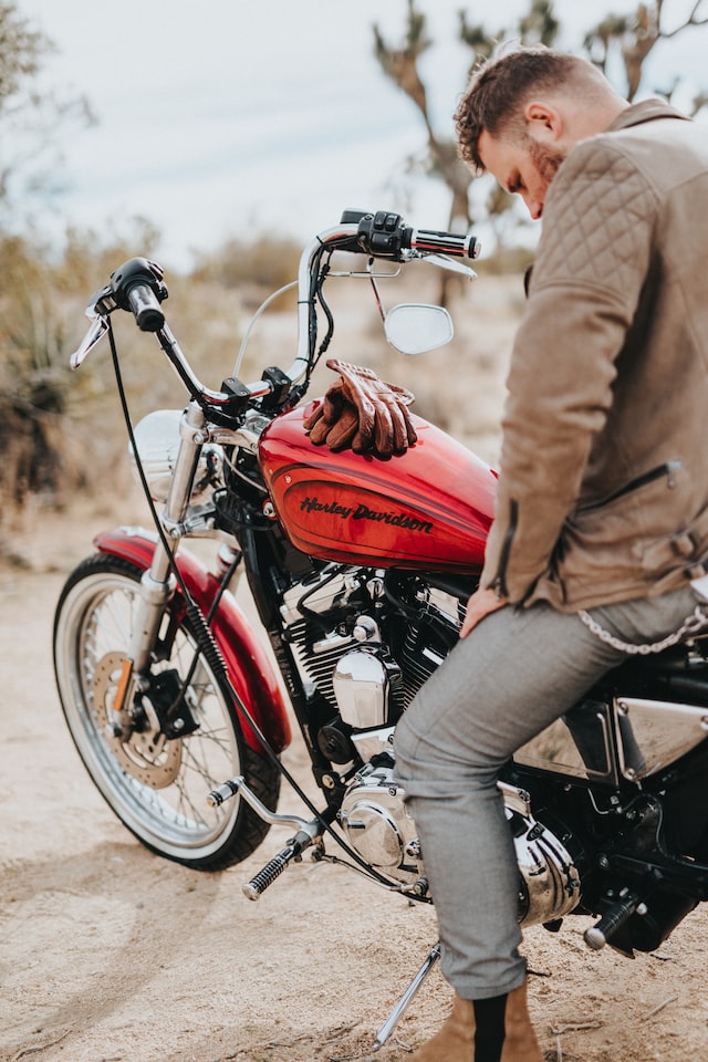 brown leather jacket