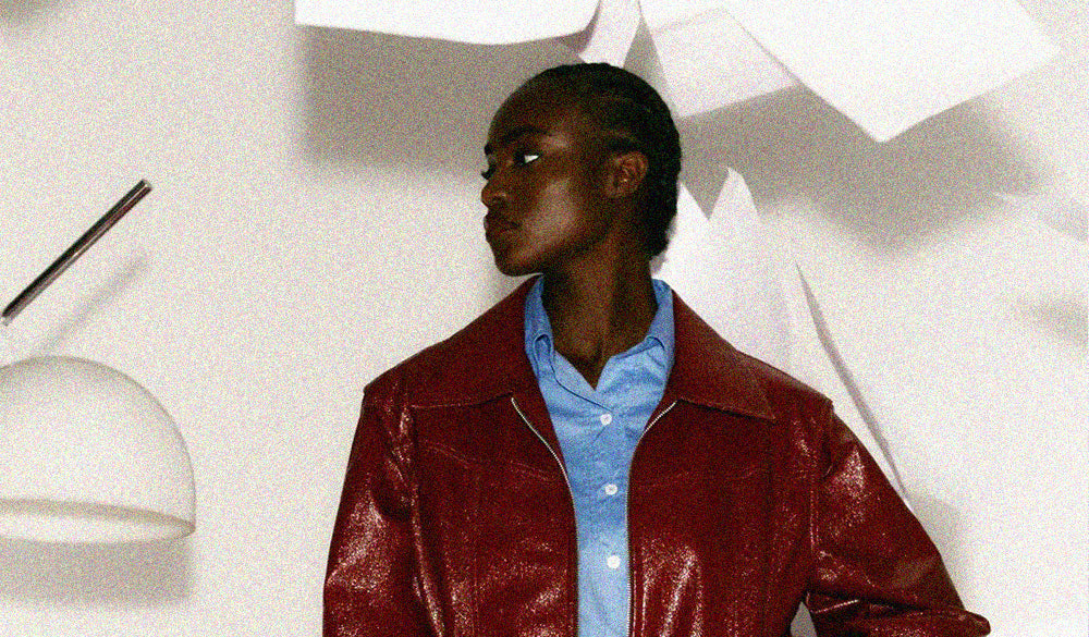 red leather jacket