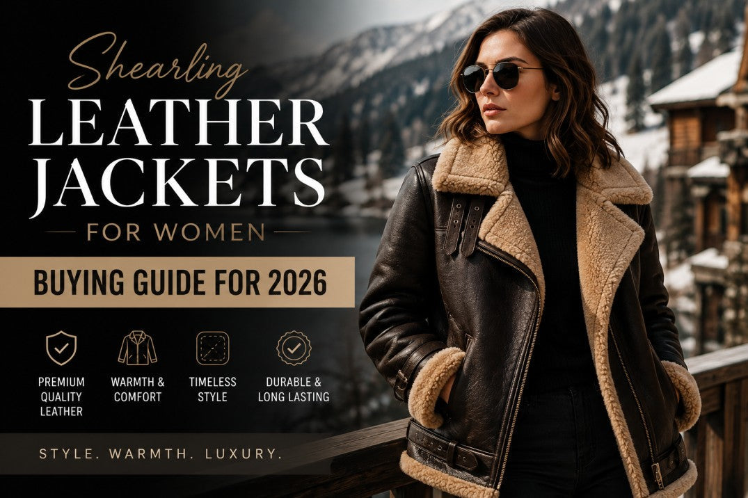 shearling leather jackets for women