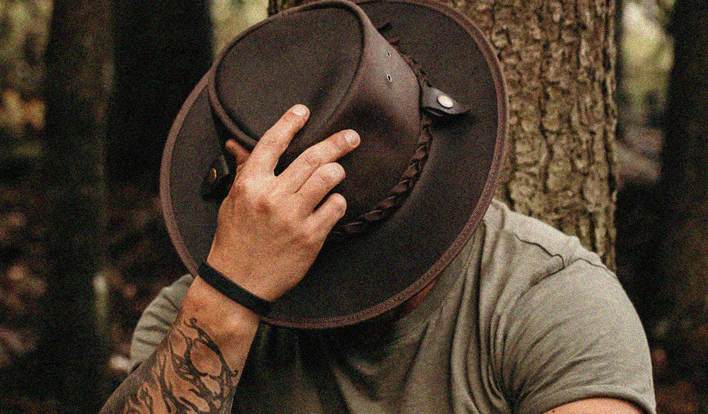 shop brown leather hat
