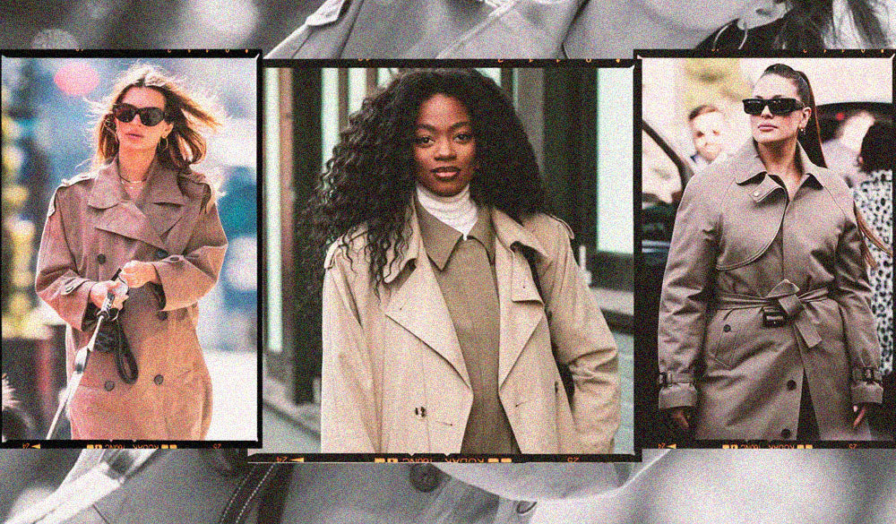 women leather trench coat