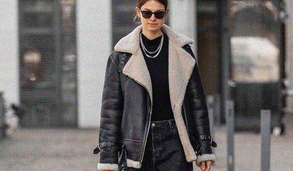 women shearling coat