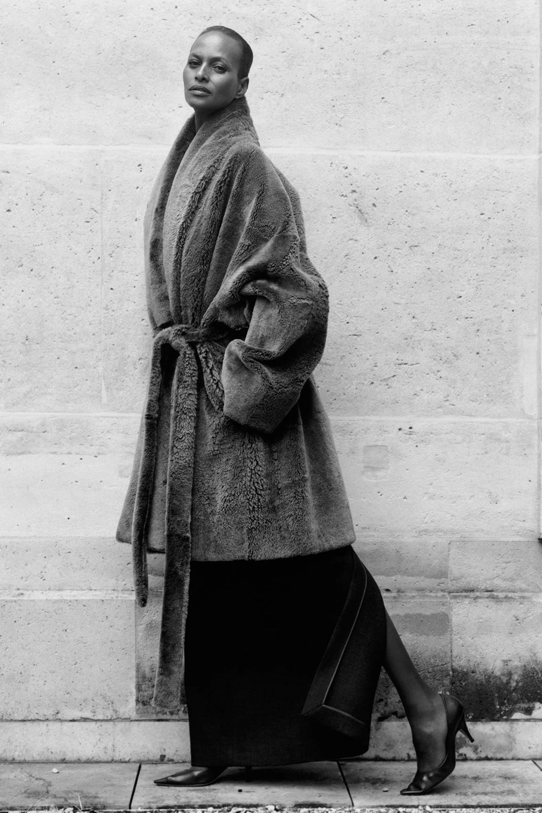 women shearling coat