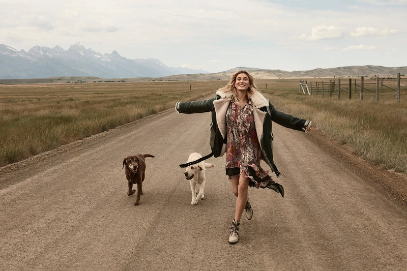 Women long Shearling Jacket