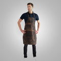 Men New Handmade Sheepskin Brown Leather Apron