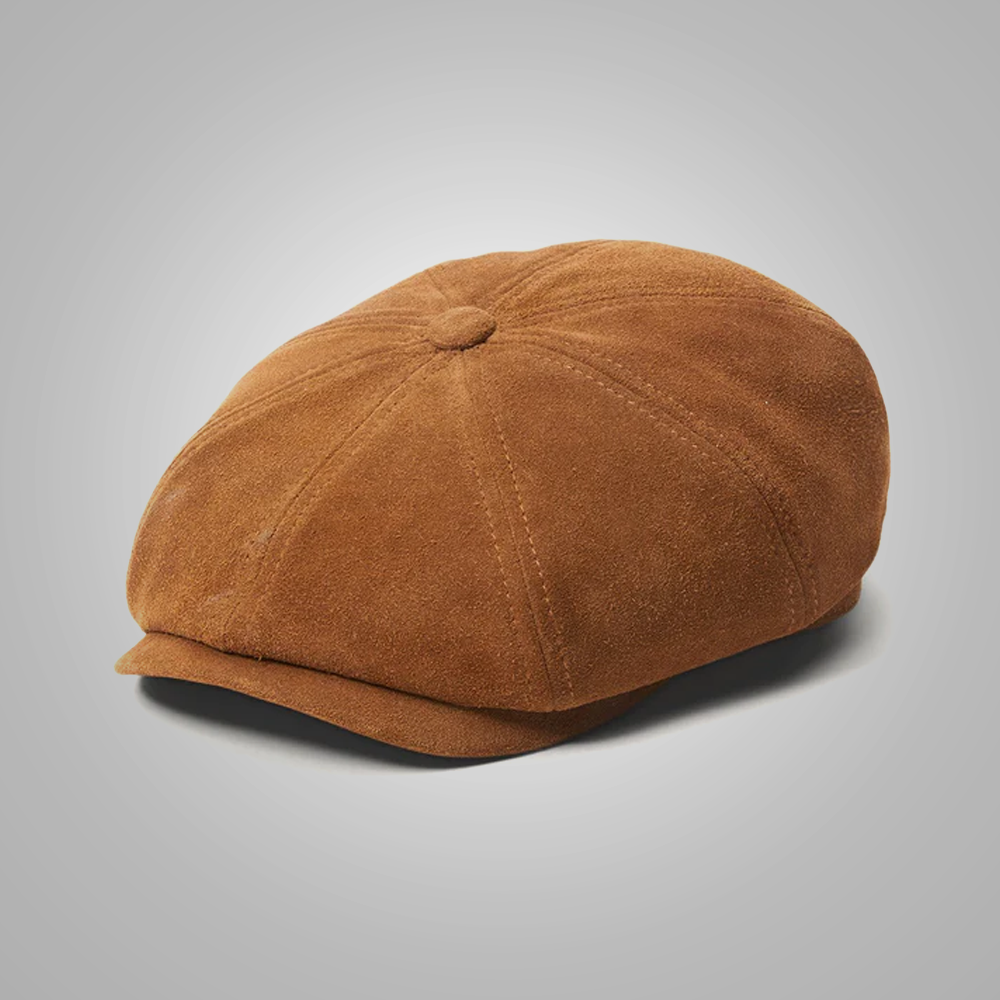 New Men Handmade Genuine Leather Cap