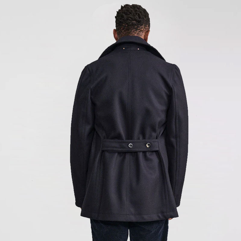 Men's Dark Navy Fleece Peacoat