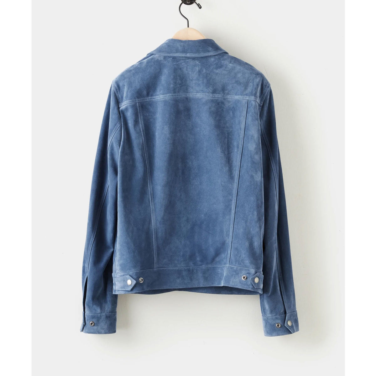 Men's Blue Goat Leather Suede Jacket