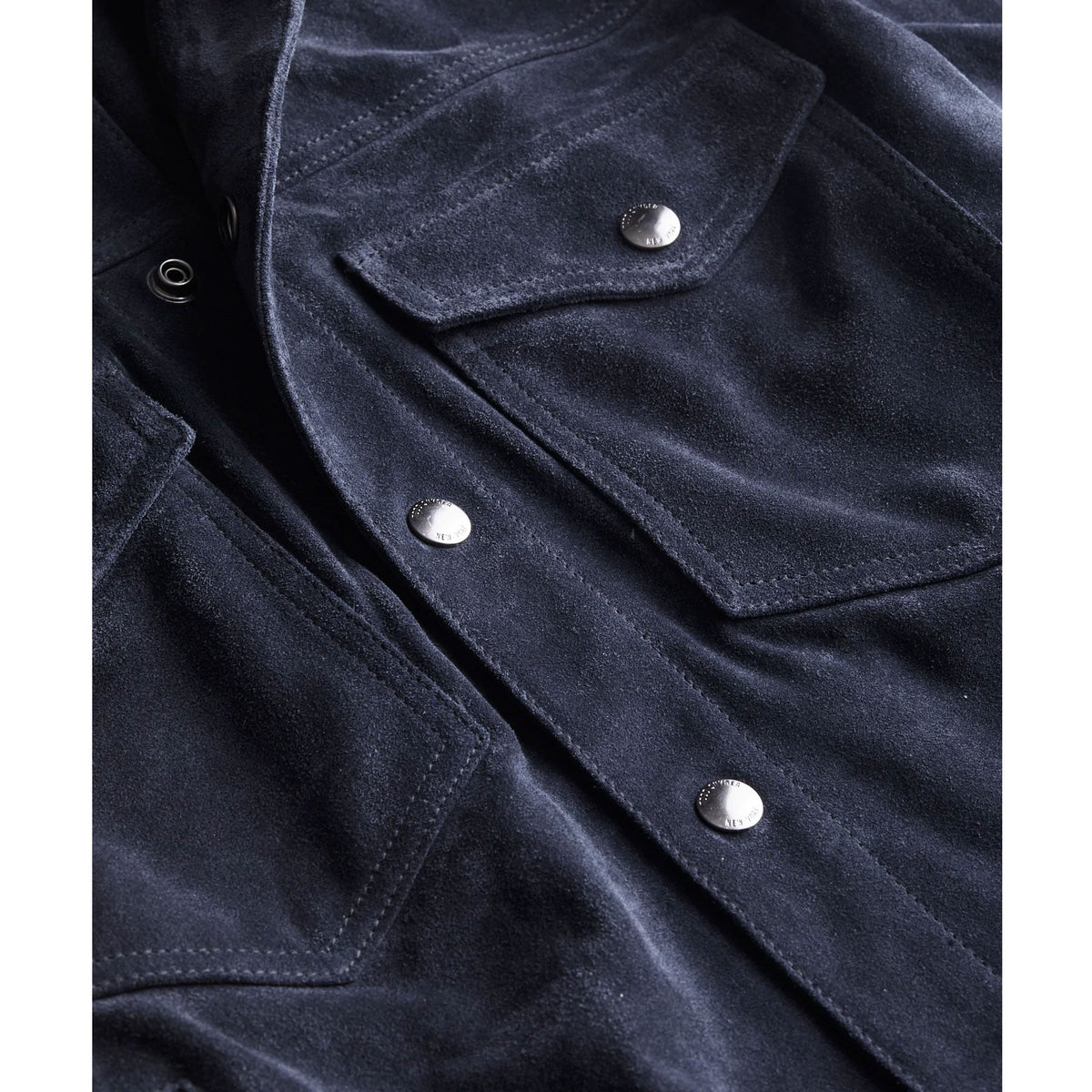 closeup picture of suede leather jacket