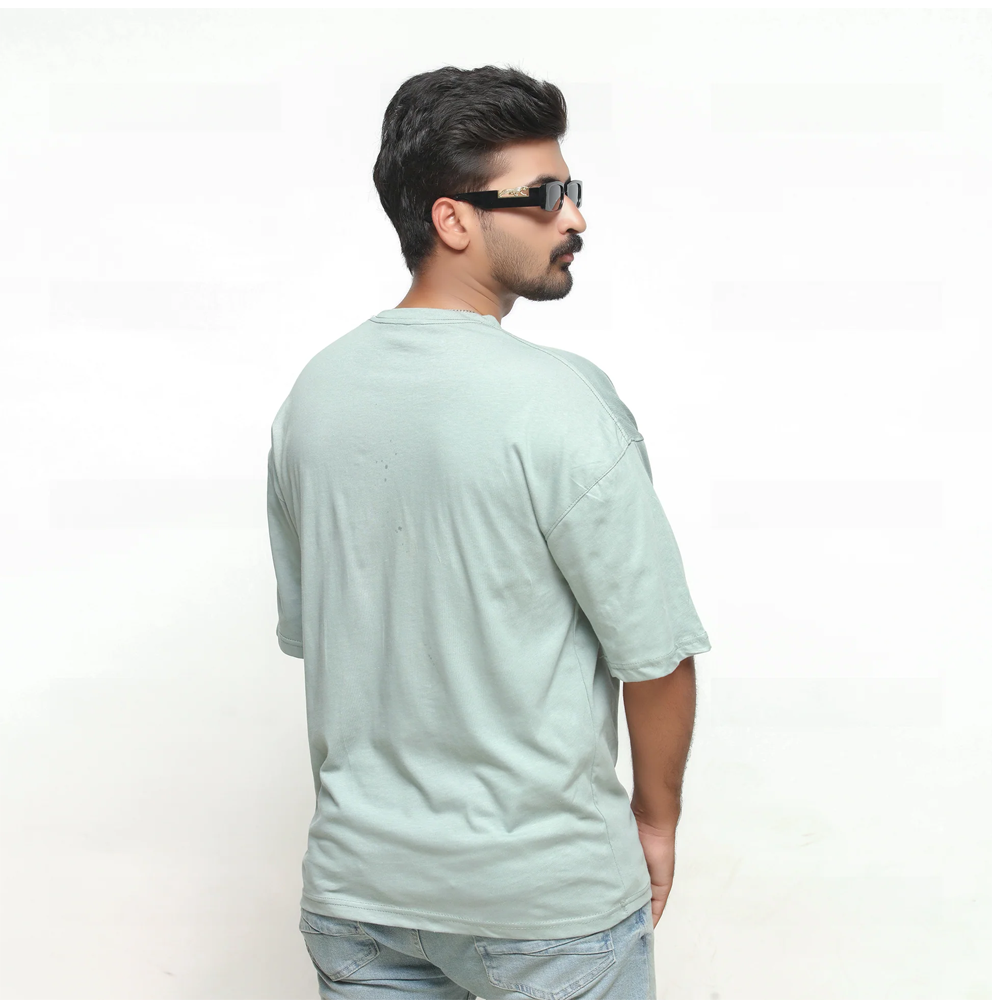 Premium Olive Green Drop Shoulder T-Shirt