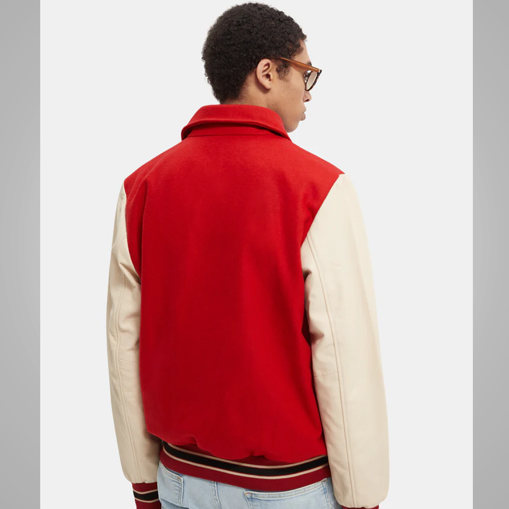 red letterman jacket
