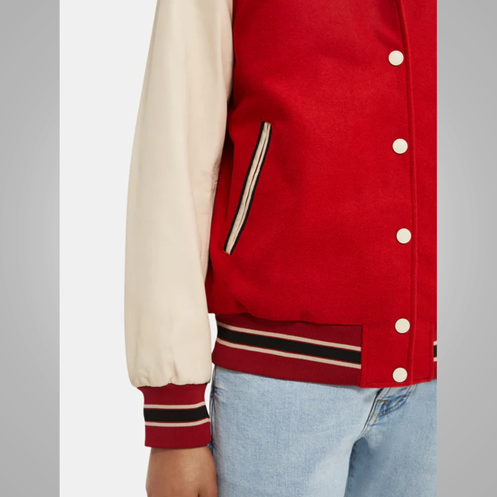 red letterman jacket