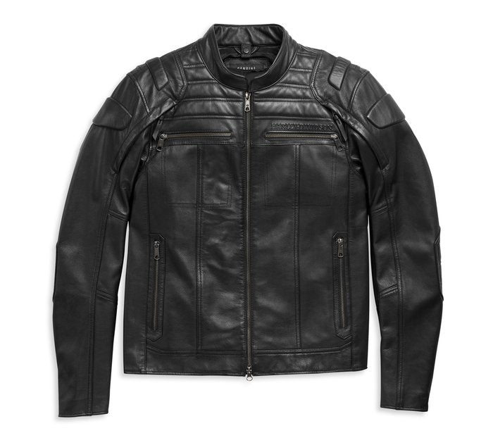 Harley leather jacket on a white background


